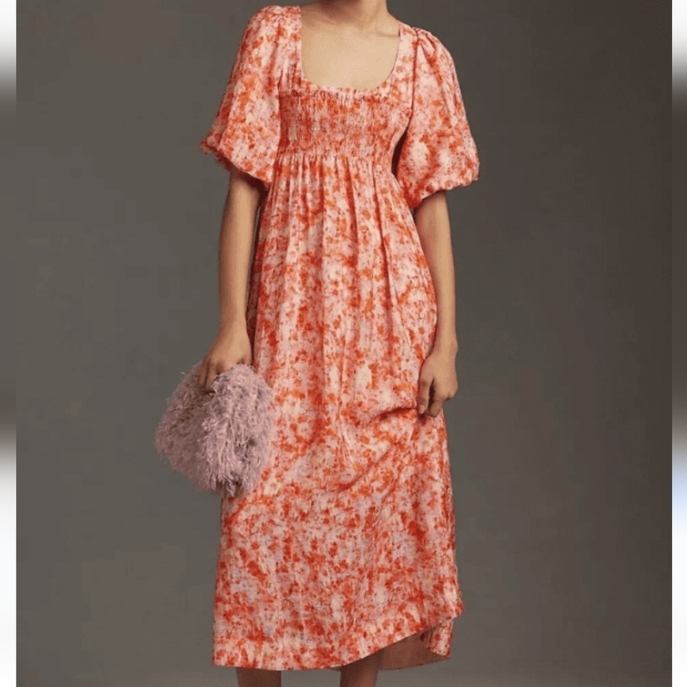 New Anthropologie Orange Maxi Dress - Summer Coral or Peach